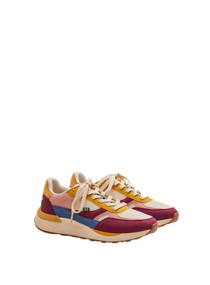 Baskets Running Anaelle in Suede Prune, Blush & Ecru from M.Moustache