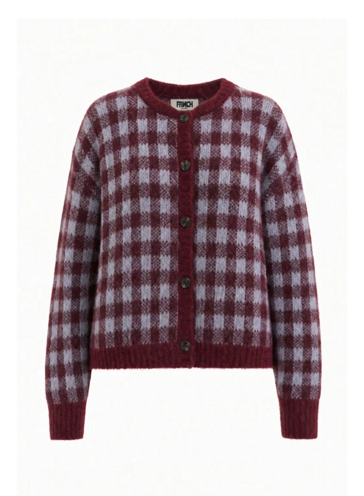FRNCH Aomori Cardigan in Burgundy