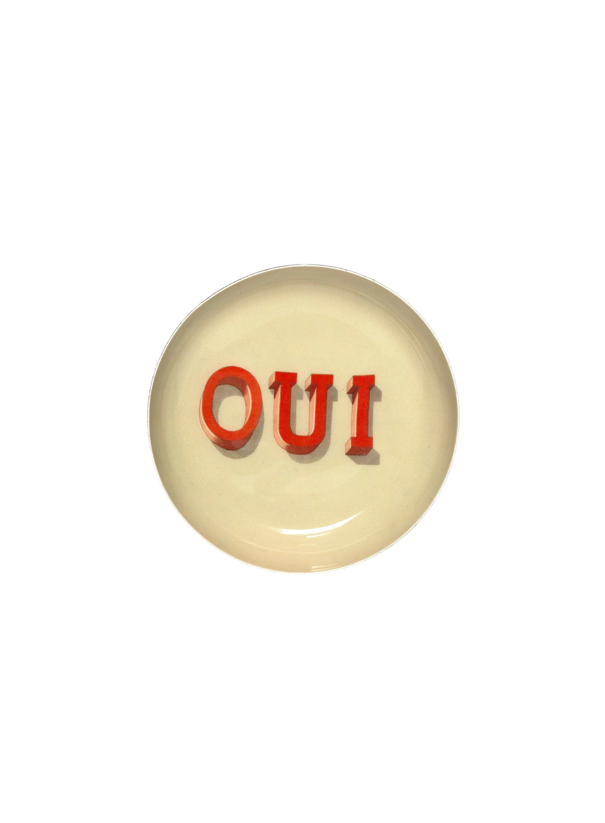 Roomytown Enamel Printed Tray - Oui
