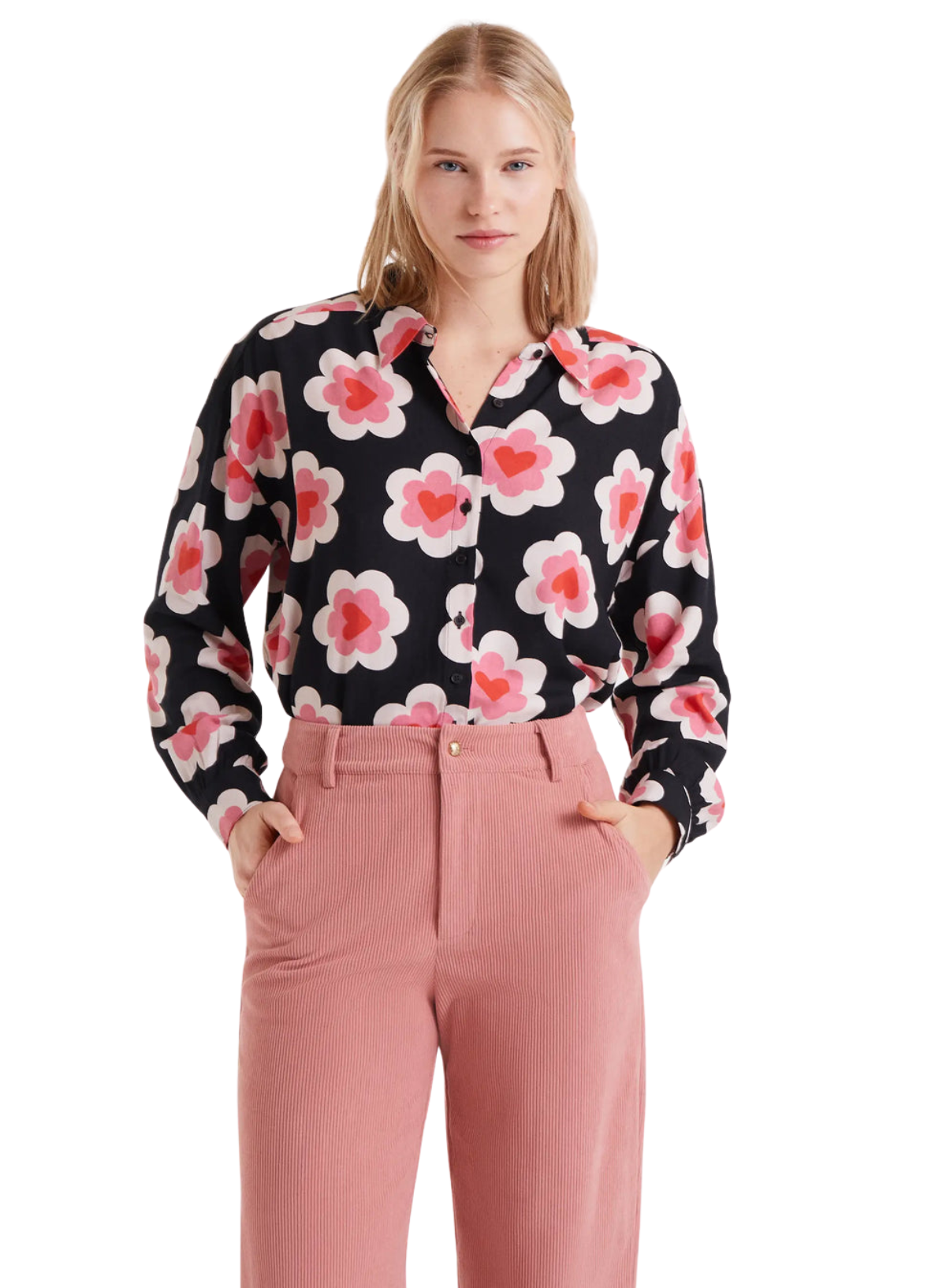 Colourful Print Shirt in Sweet Heart from Compañia Fantastica