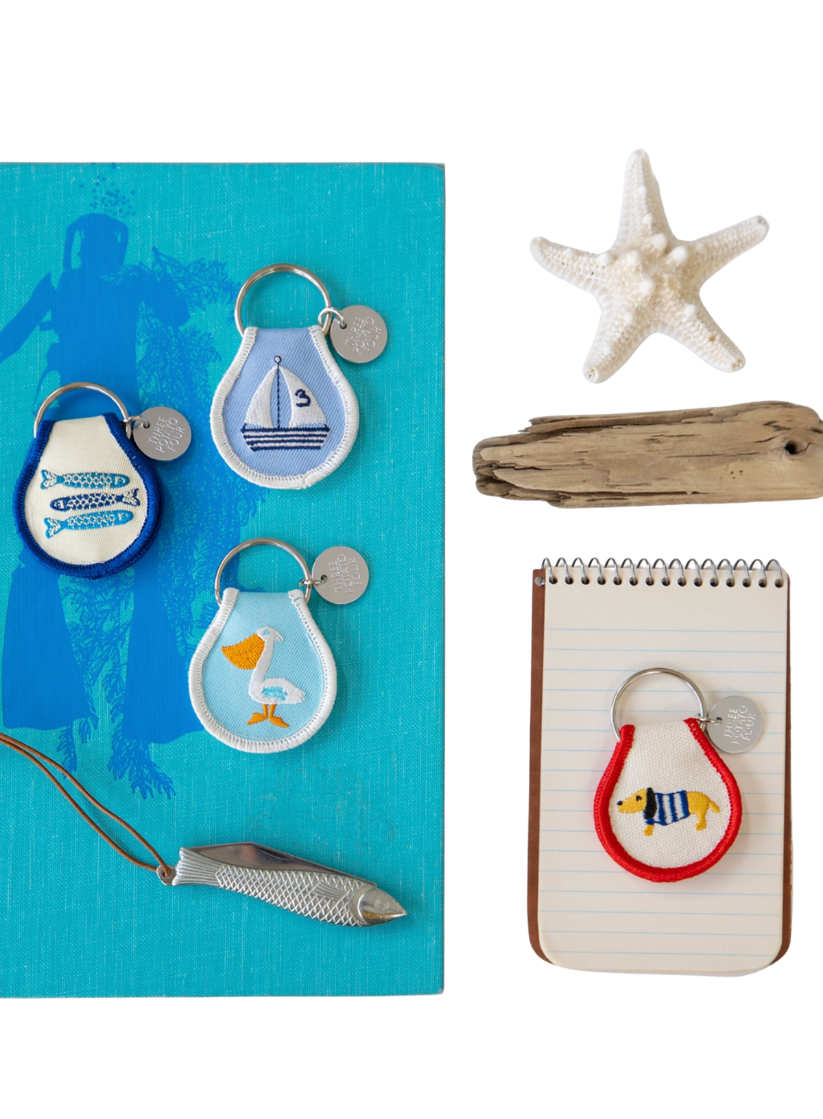 Three Potato Four Patch Keychain - Sailboat