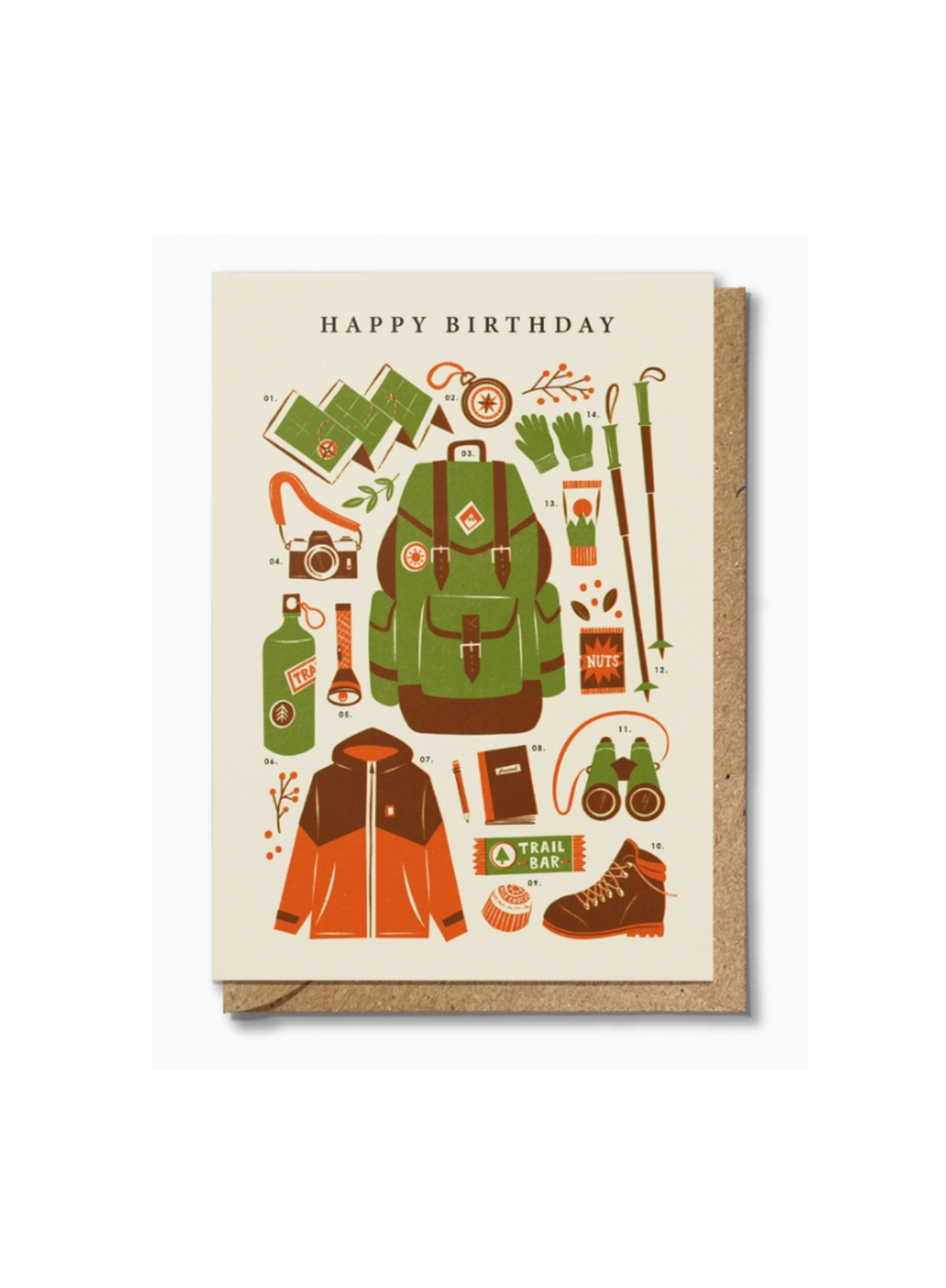 Bird & Co Hiking Kit Birthday Card