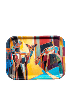 Deer in the Glade Birchwood Tray from Red Hare Publishing