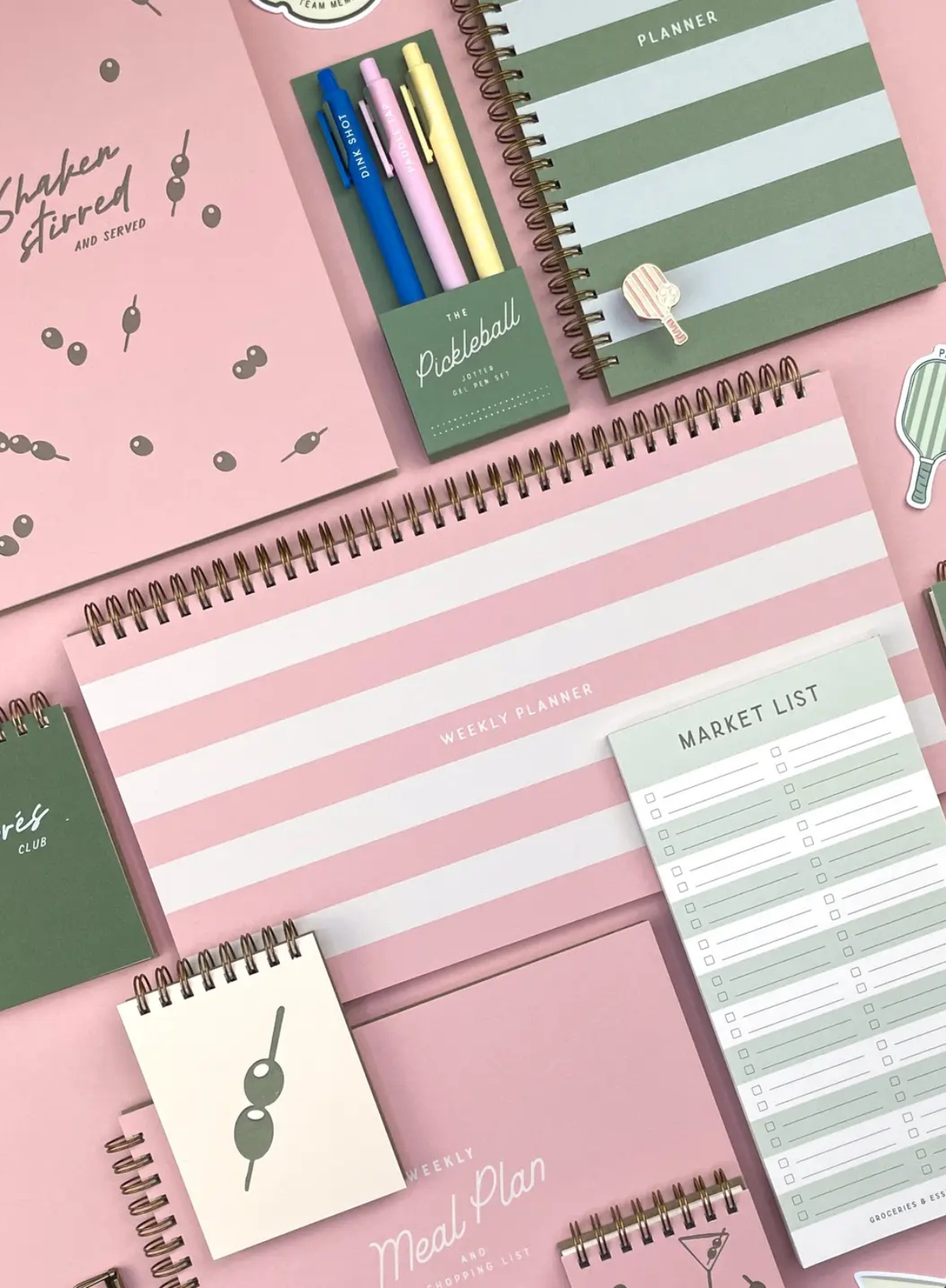 Striped Undated Weekly Planner from Ruff House Print Shop