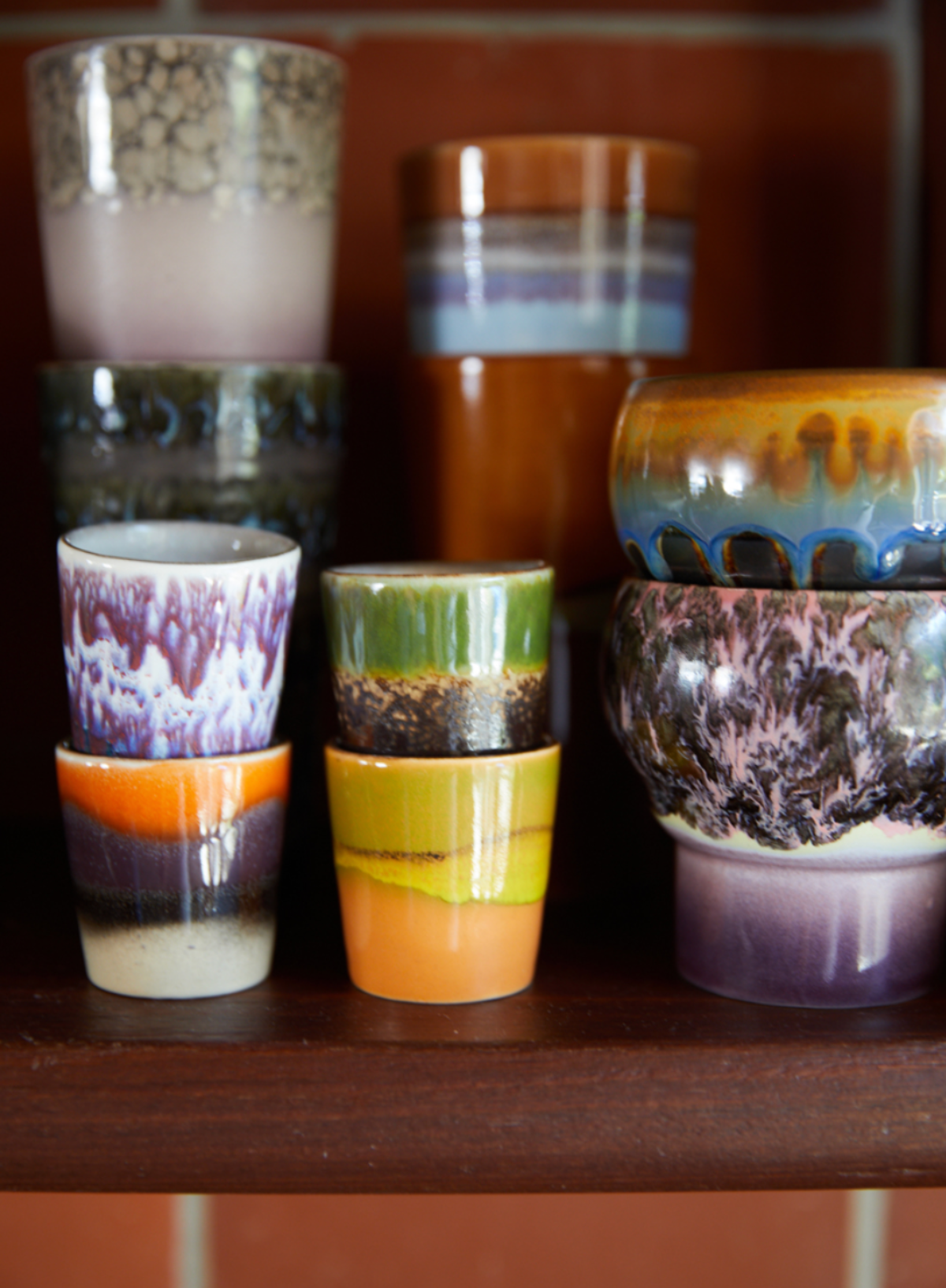 70's Ceramics Egg Cup in Algae from HK Living