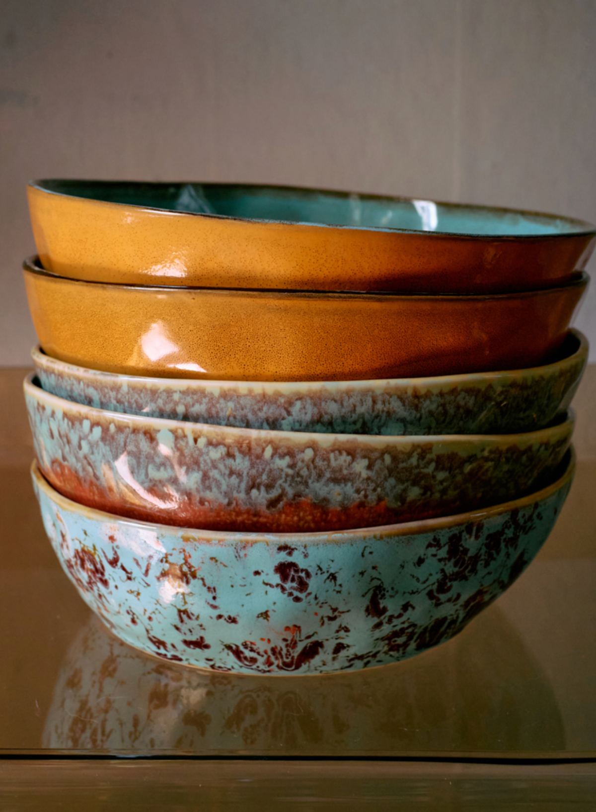 HK Living 70s Ceramics Pasta Bowl in Patina