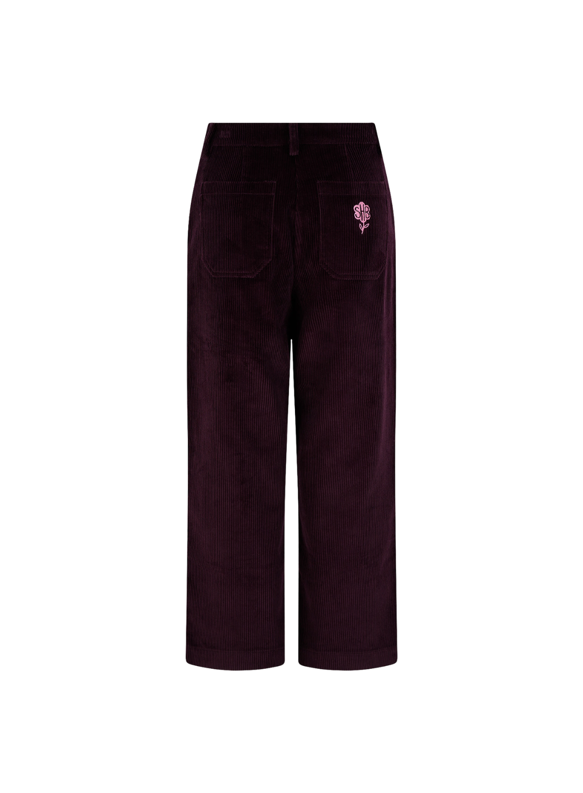 SugarhillI Lindley Cord Cropped Trousers in Dark Plum