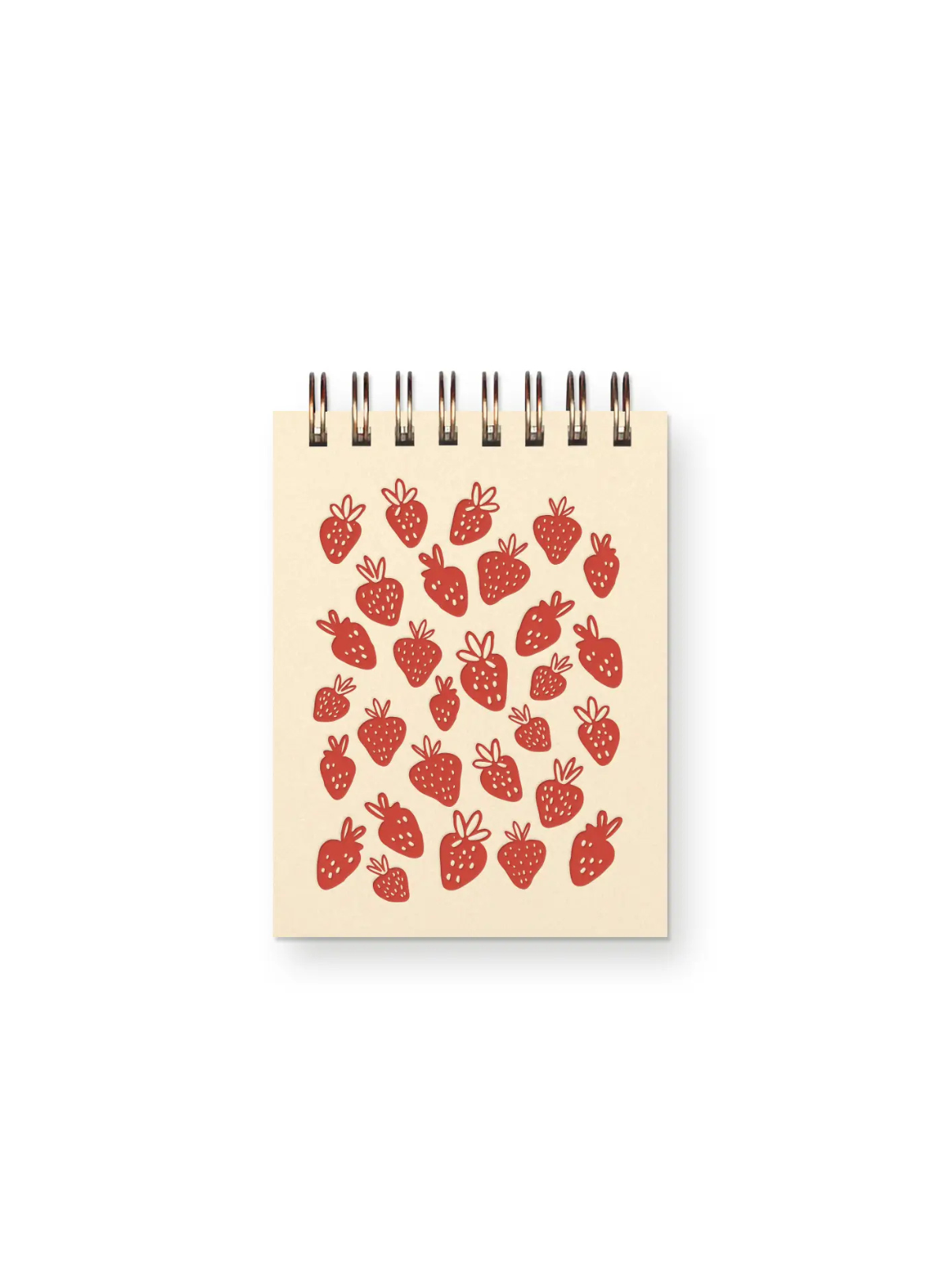 Strawberry Pattern Mini Jotter Notebook from Ruff House Print Shop