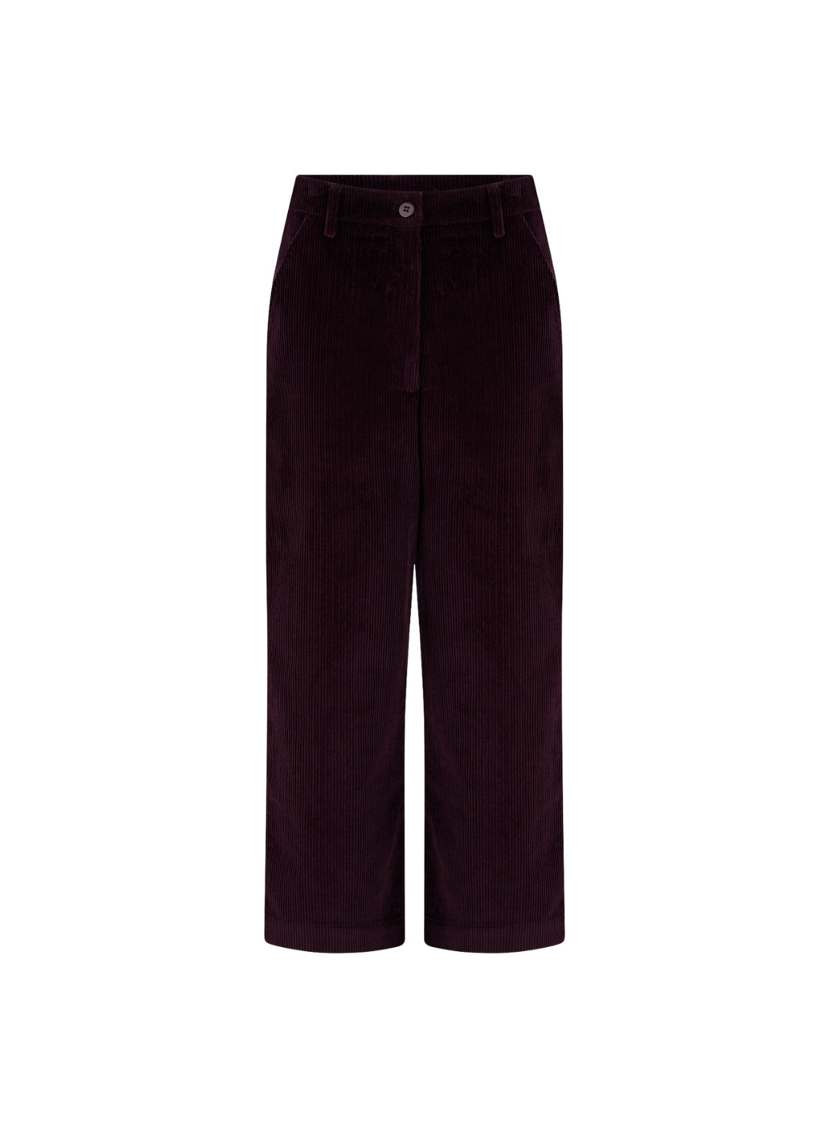 SugarhillI Lindley Cord Cropped Trousers in Dark Plum