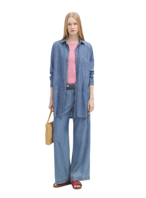 Denim Shirt Dress in Light Denim from Nice Things