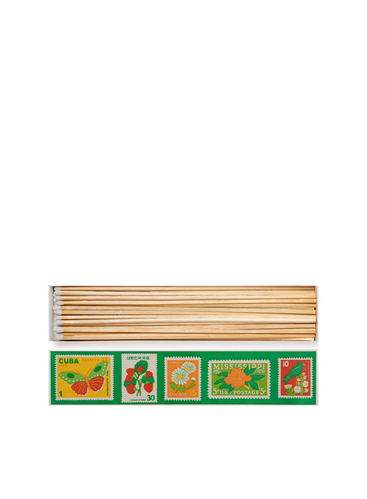 Vintage Stamp Long Matches from Archivist