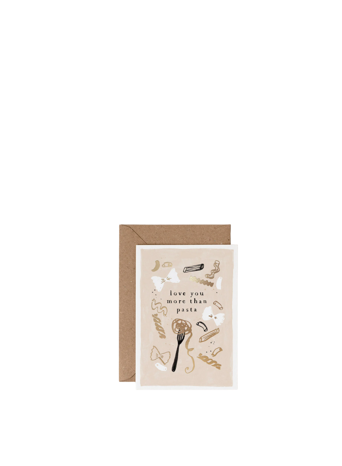 Love You More Than Pasta Card from Sister Paper Co.