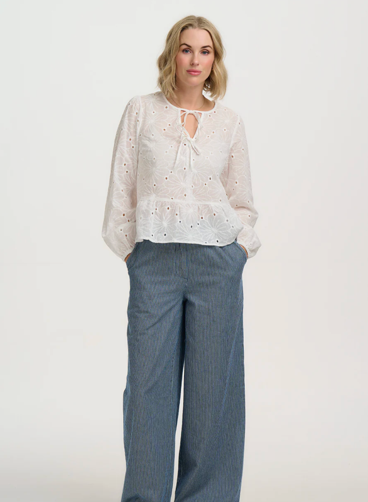 Sugarhill Morgan Top Off White, Floral Broderie Anglaise