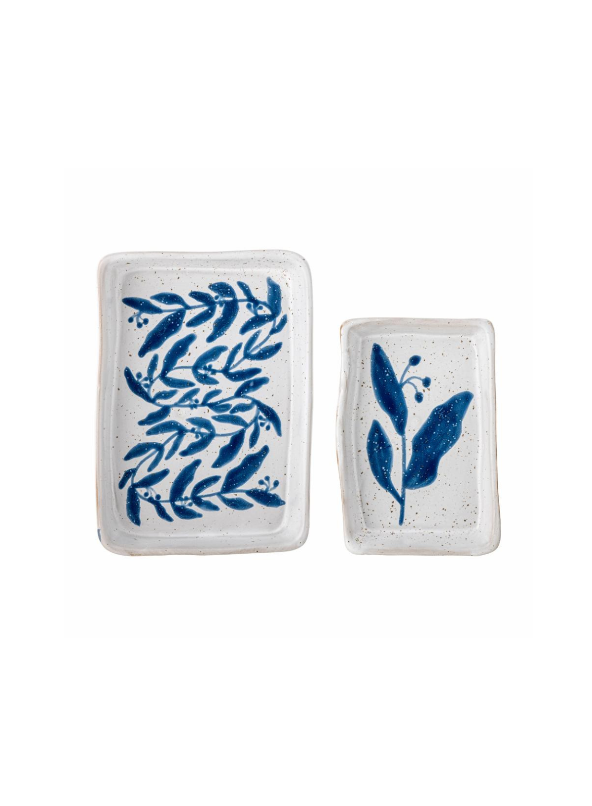 Aurora Blue Stoneware Bowl Set of 2 from Bloomingville