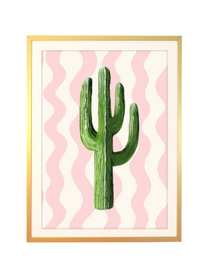 Wavey Cactus Print: A4 from Eleanor Bowmer