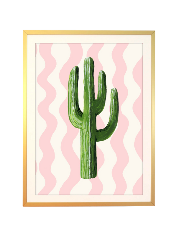 Wavey Cactus Print: A4 from Eleanor Bowmer