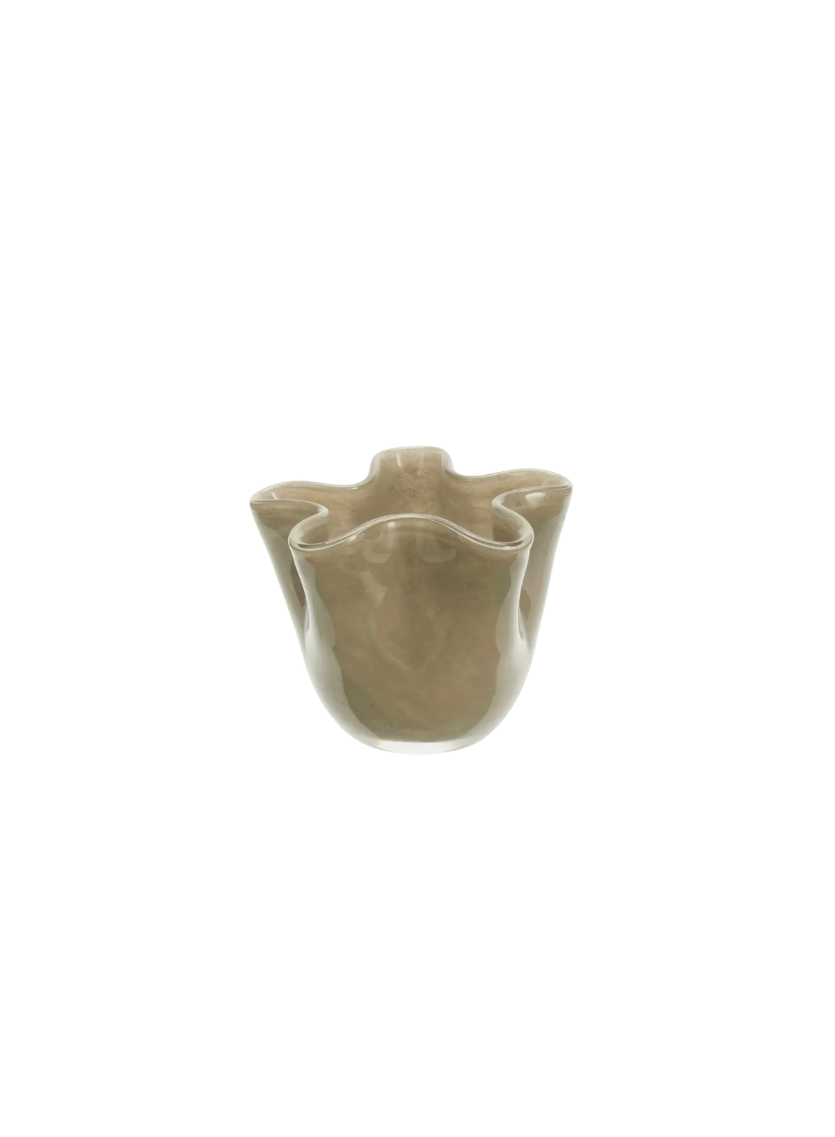 Madam Stoltz Greige Glass Vase