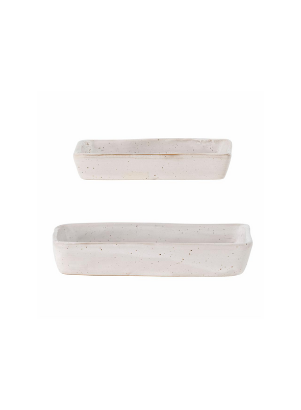 Aurora Blue Stoneware Bowl Set of 2 from Bloomingville