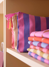 Toilet Bag in Stripes Wisteria & Cornflower from Kado Design