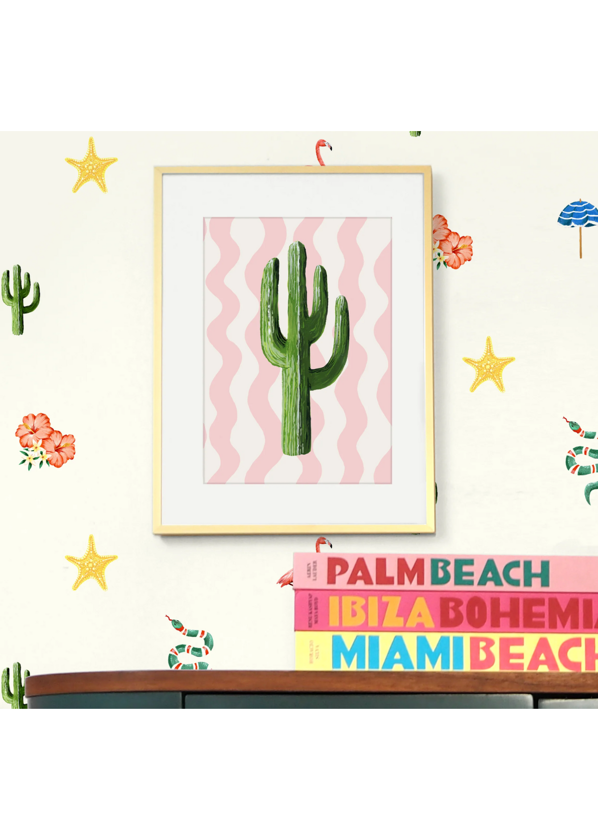 Wavey Cactus Print: A4 from Eleanor Bowmer