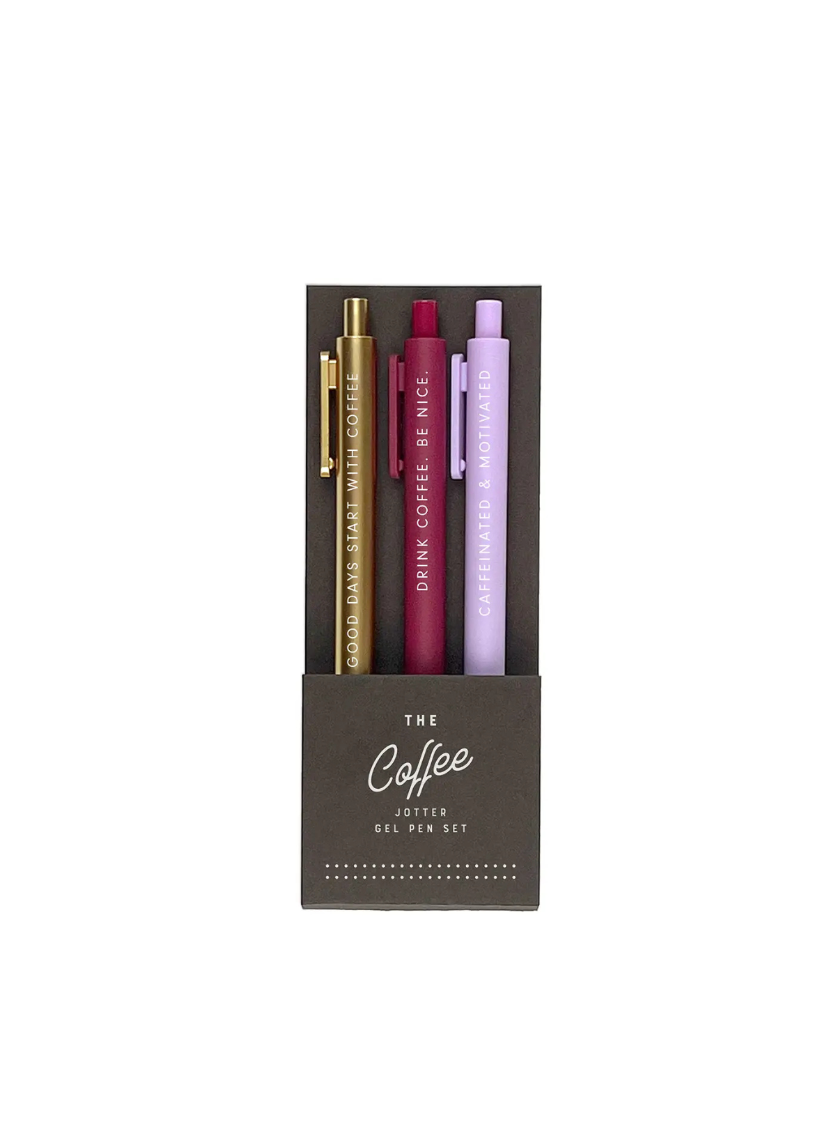 The Coffee Jotter Gel Pen: Set of 3 from Ruff House Print Shop