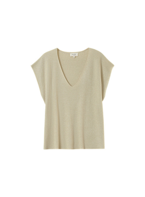 Pacino V-Neck T-Shirt in Or from Grace & Mila