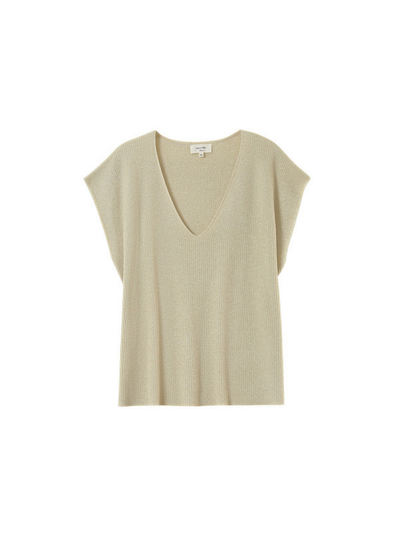 Pacino V-Neck T-Shirt in Or from Grace & Mila