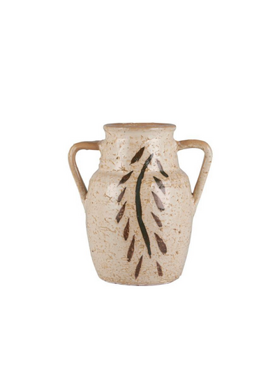 Vase W/Handles Leaf Pattern Avignon from IB Laursen