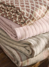 Quilt Natural w/rust Coloured Block Pattern from IB Laursen