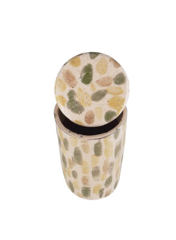 Jar W/Lid Multicoloured Brushstrokes from IB Laursen