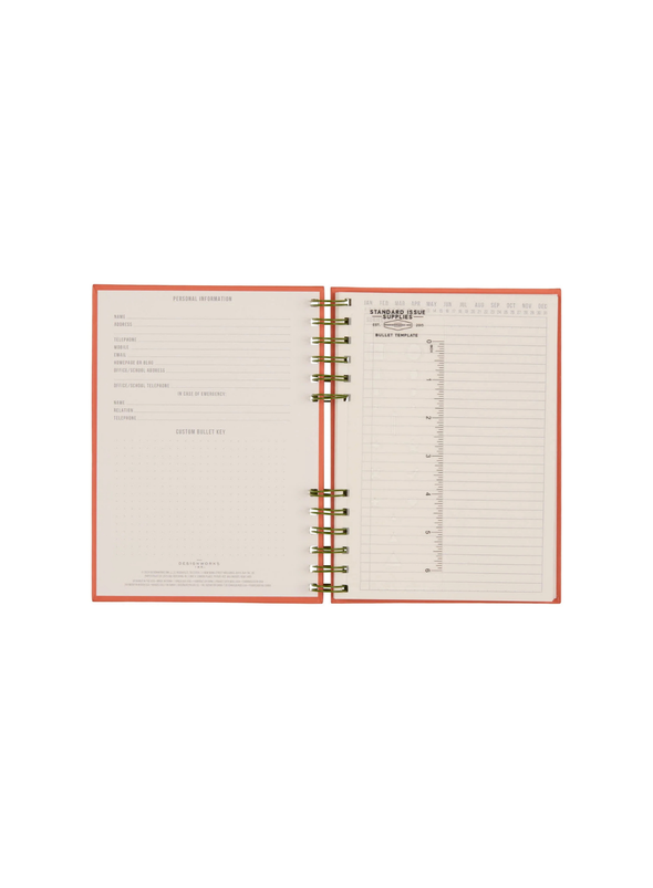 Standard Issue Planner Notebook No.12 in Army Green + Chilli from Designworks Ink