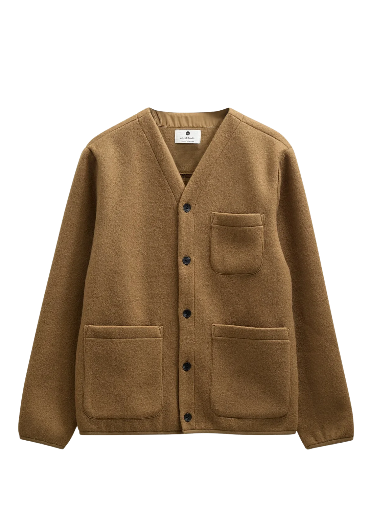 Anerkjendt Aksigurd Boiled Wool Overshirt in Ermine