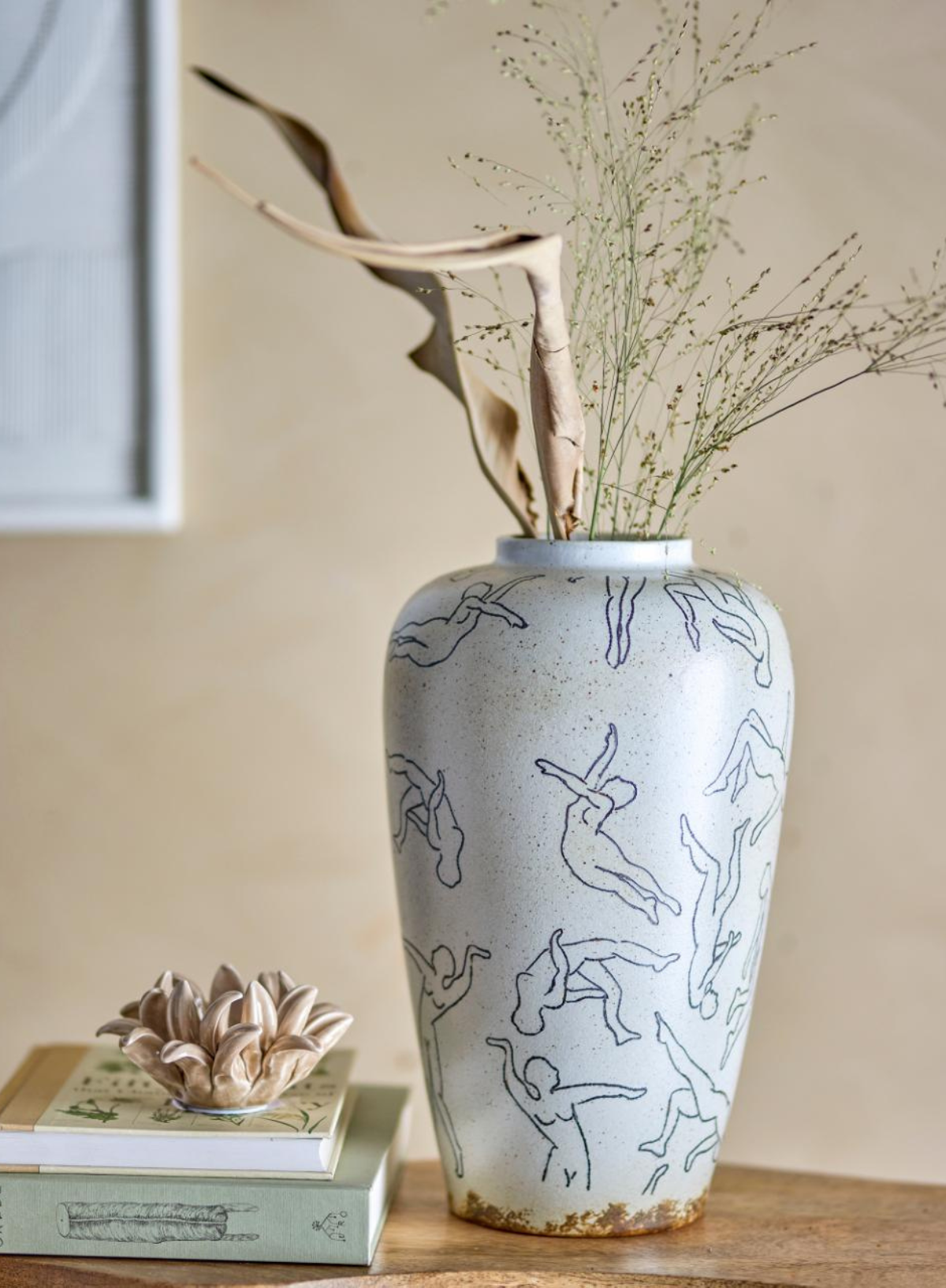 Adah Nature Stoneware Vase from Bloomingville