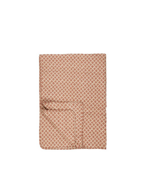 Quilt Natural w/rust Coloured Block Pattern from IB Laursen