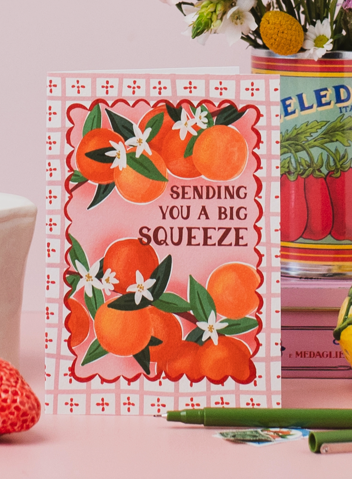 Jessie Maeve Send a Big Squeeze Orange Card