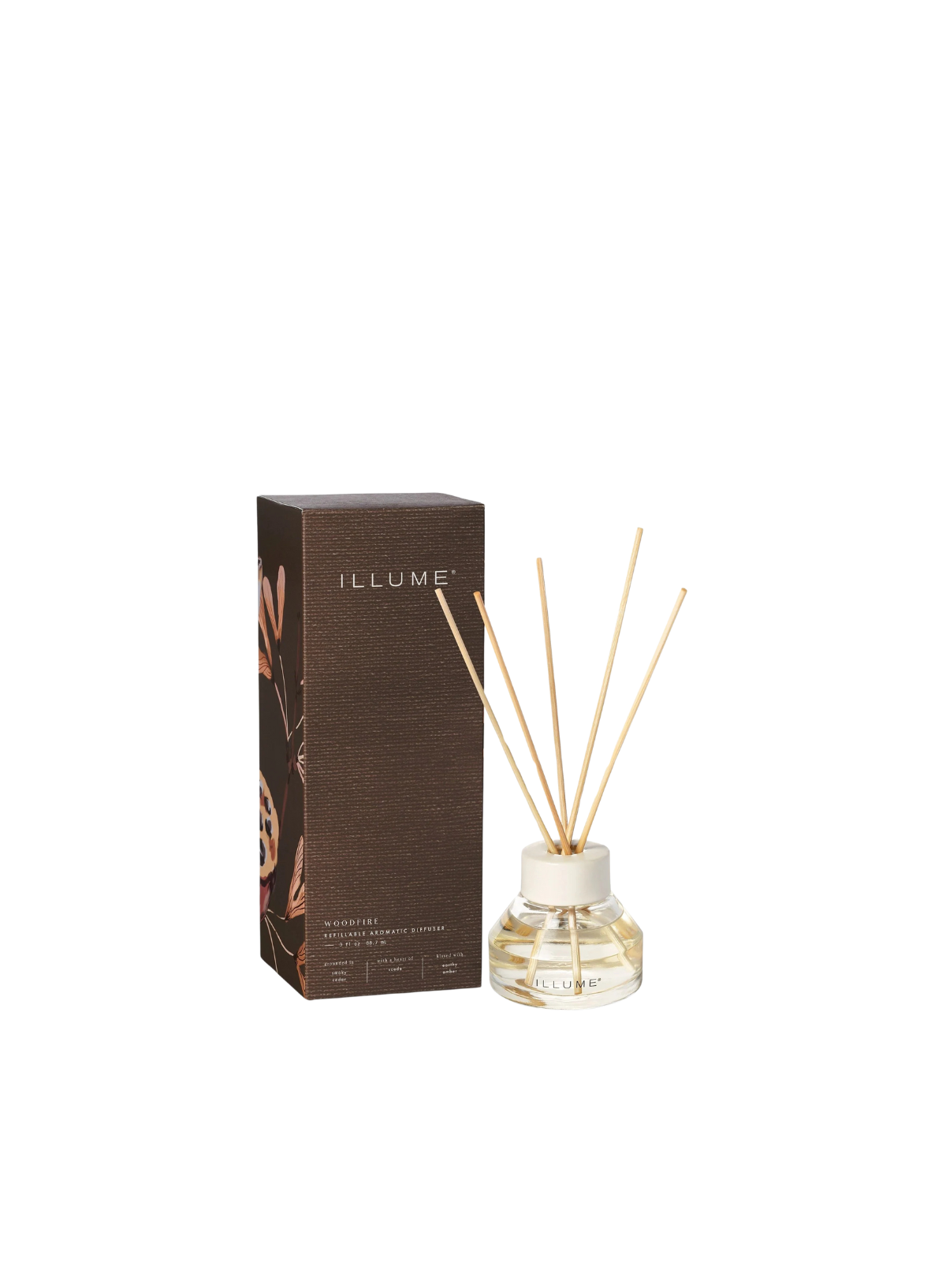 Woodfire Scent Diffuser in Brown from Illume