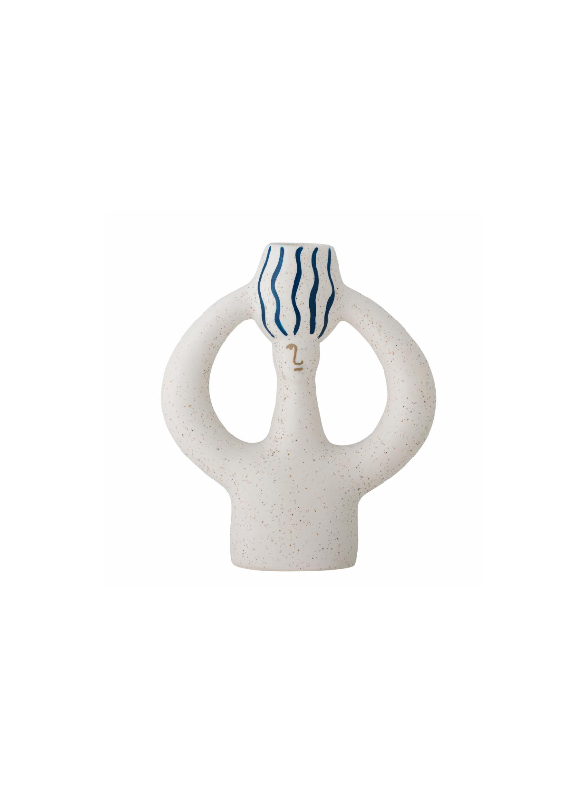 Hatty Blue Candle Holder from Bloomingville