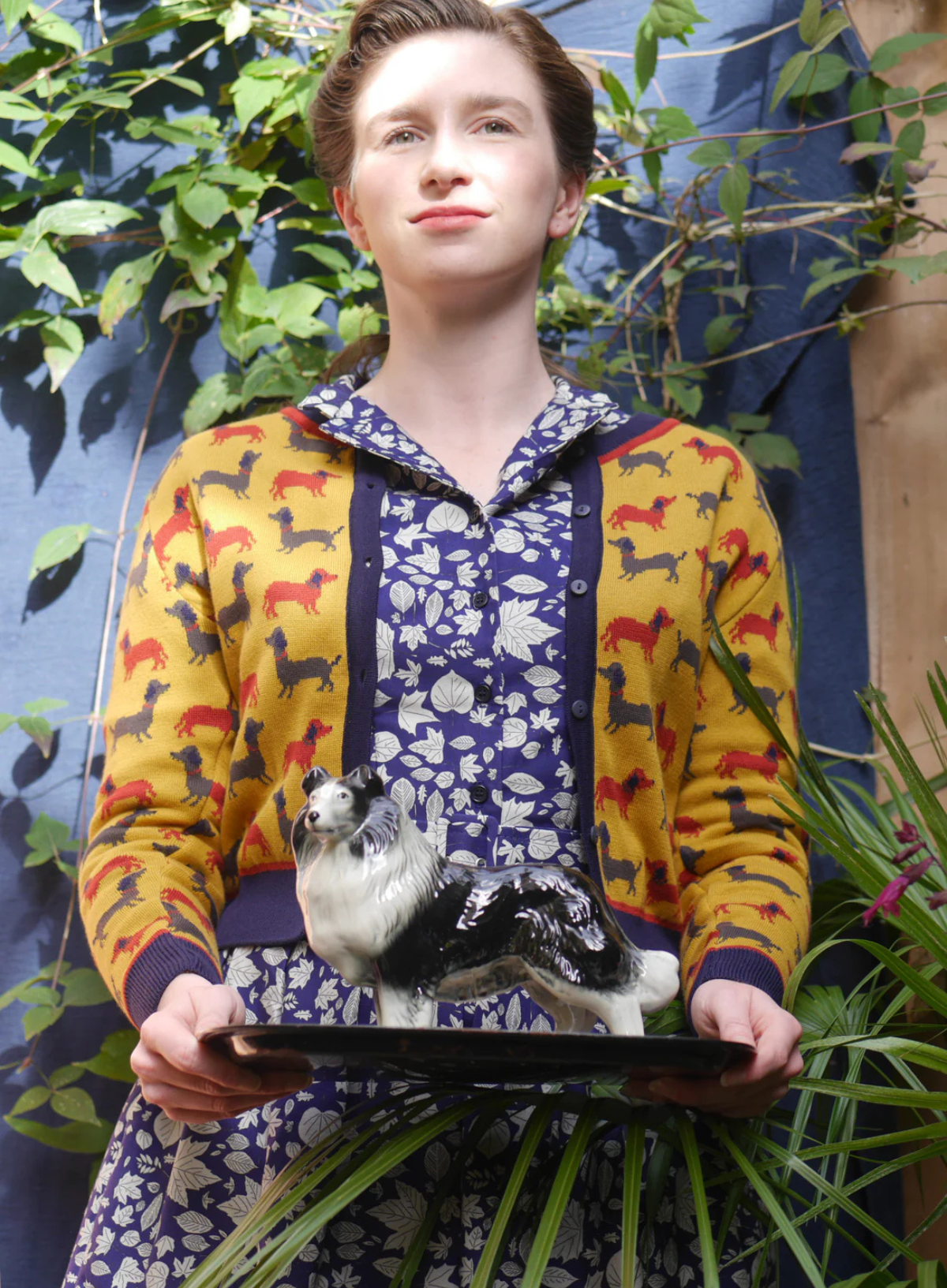 Vera Jacquard Knit in Mustard Sausage Dog from Palava