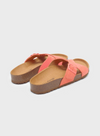 Bio Crossed Strap Sandals in Coral 445 from Nice Things