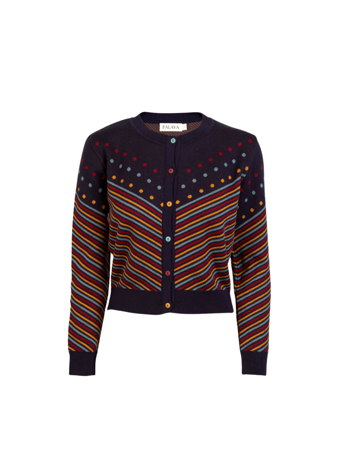 Vera Jacquard Knit in Navy Slide from Palava