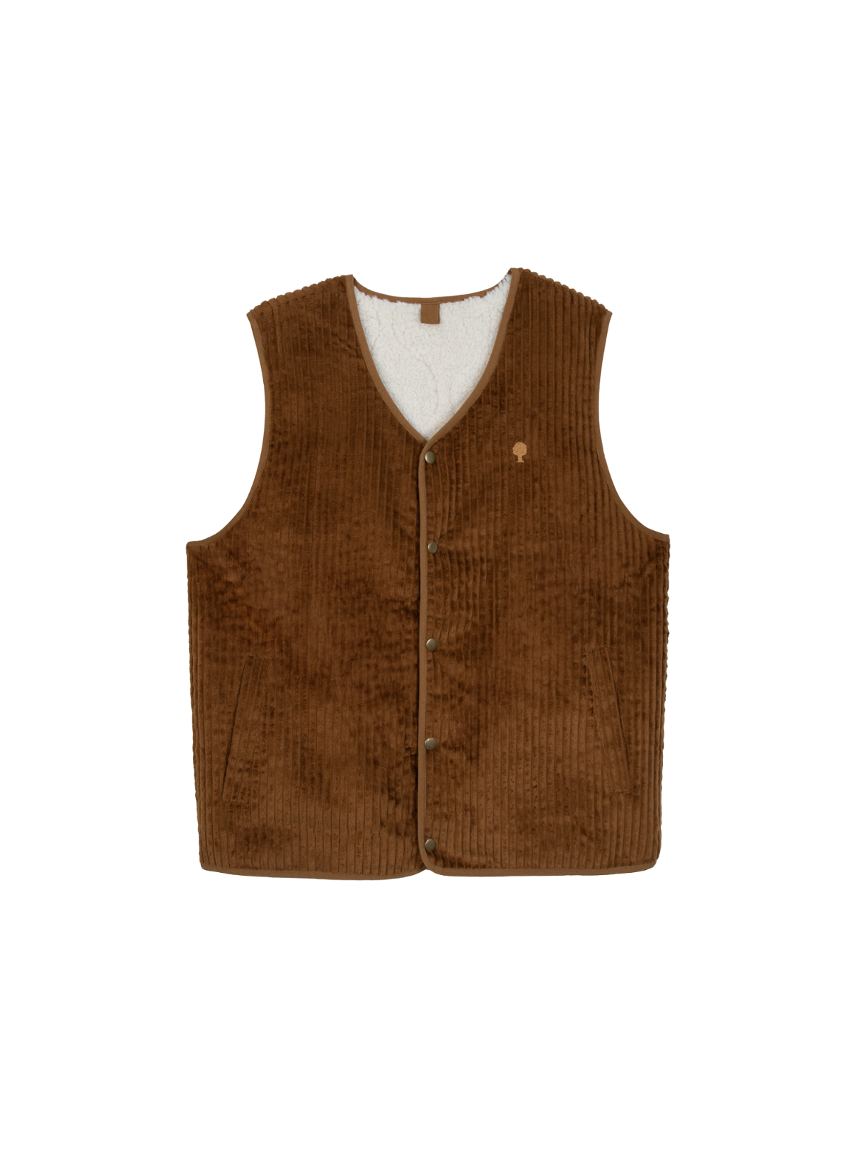 Esterel Woven Gilet in Brown from Faguo