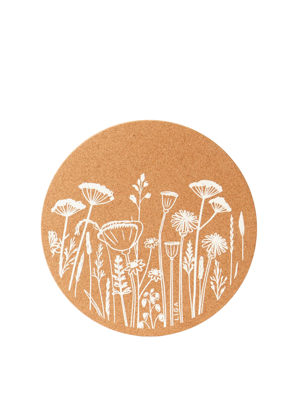 Liga Cork Placemat 30cm in Flowers
