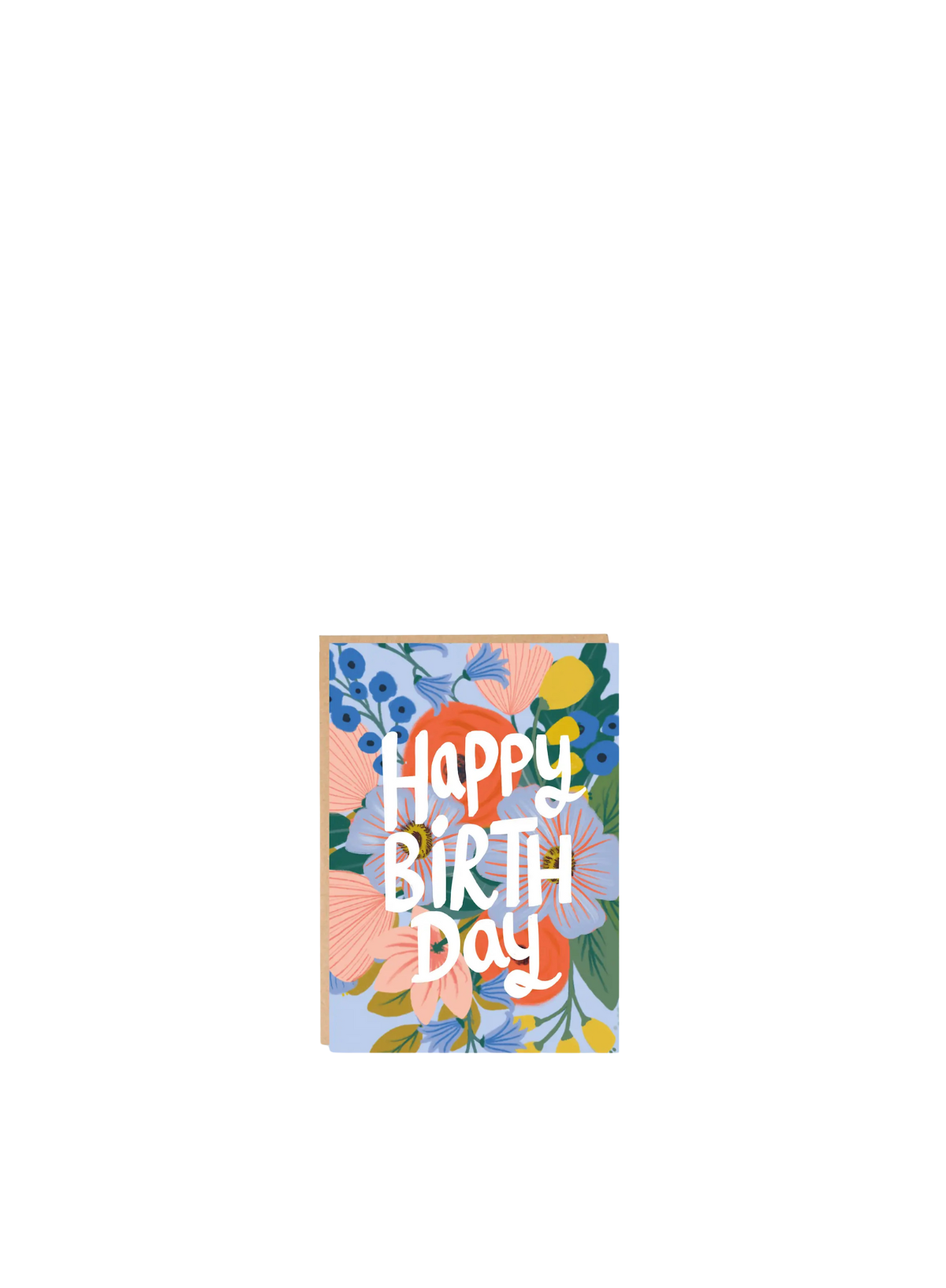 Happy Birthday - Colourful Blue Flowers from Lomond Paper Co