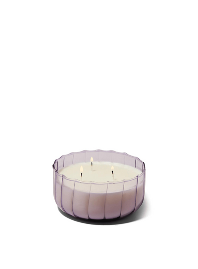 Ripple Glass Candle 12oz in Salted Iris from Paddywax