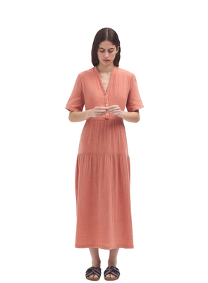 Double Fabric Wash Long Dress in 445 from Nice Things