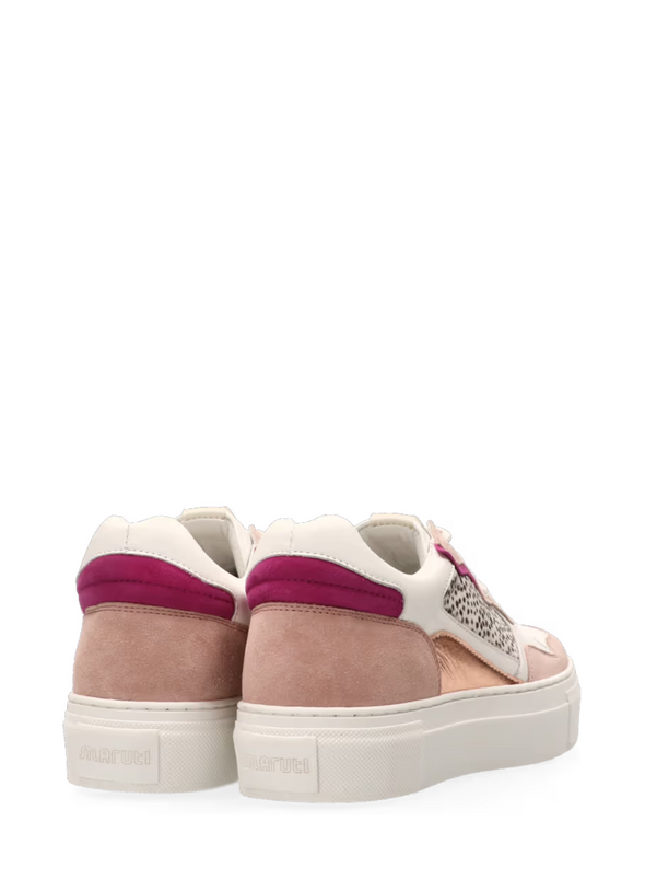 Tavi Leather Trainers in Pink/White Pixel Off White from Maruti