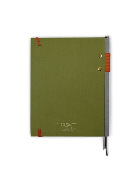 Standard Issue Planner Notebook in Army Green and Chilli from Designworks Ink