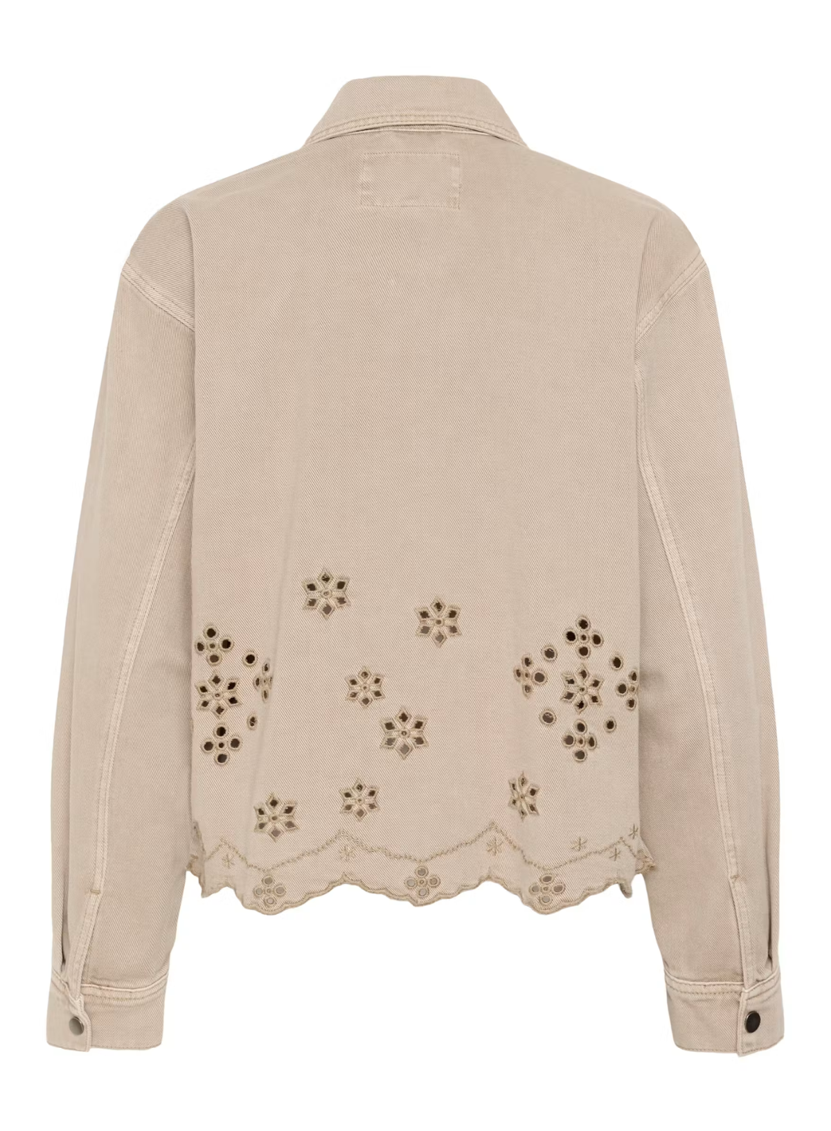 Kaffe Mimi Broderie Anglaise Jacket in Feather Grey