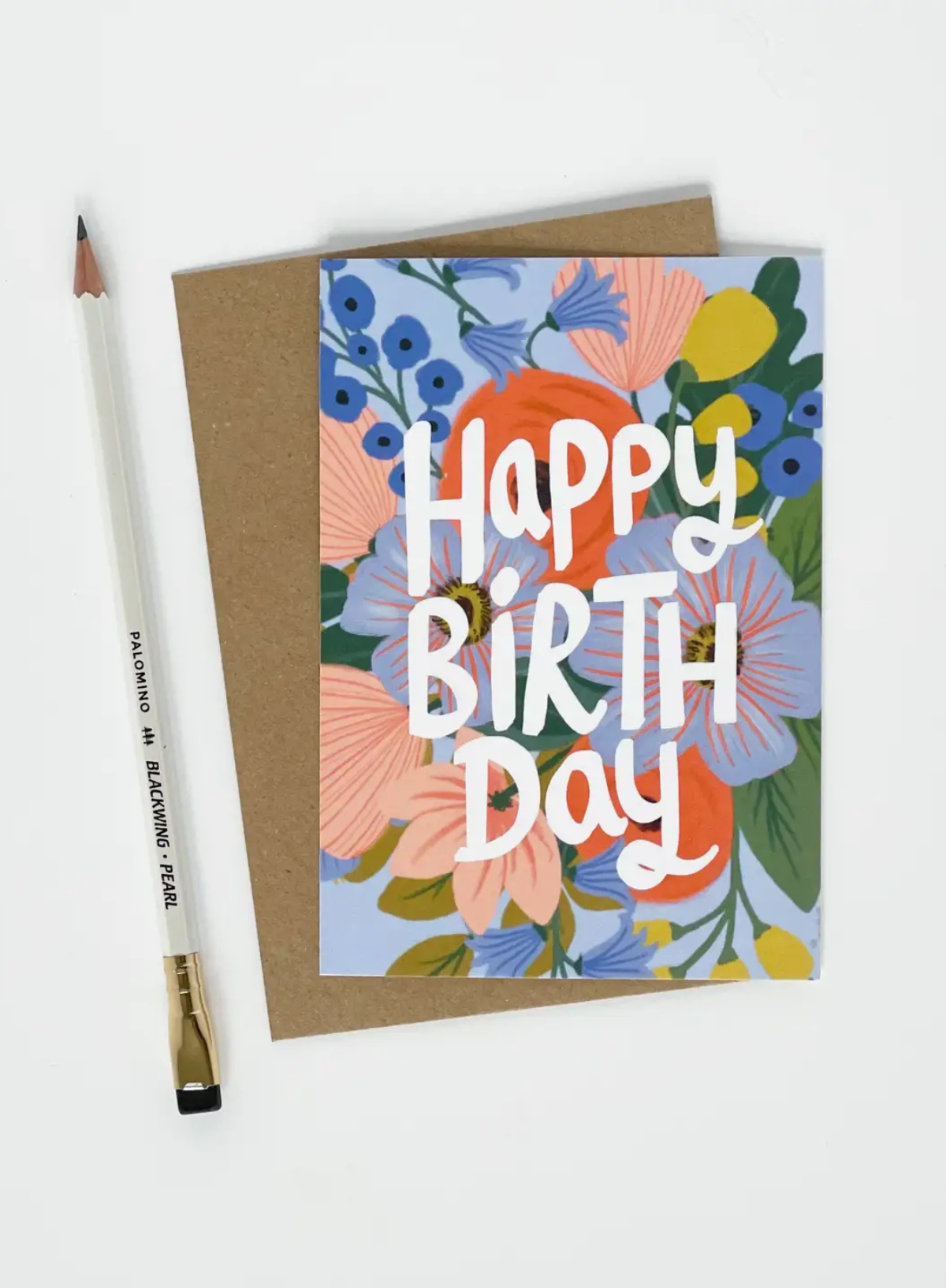 Happy Birthday - Colourful Blue Flowers from Lomond Paper Co