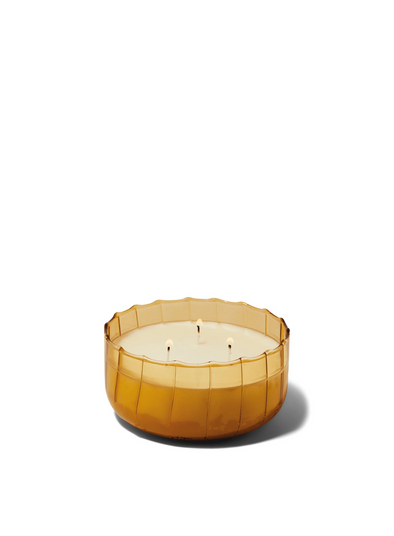 Ripple Glass Candle 12oz in Golden Ember from Paddywax